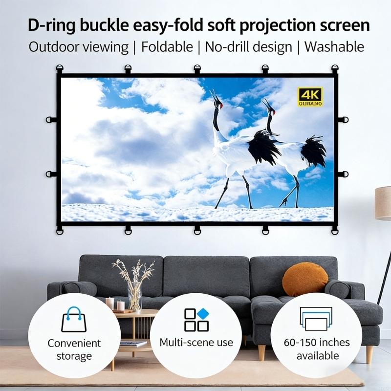 Home Cinema Releases - Quick Release D Rings Cinema Screen