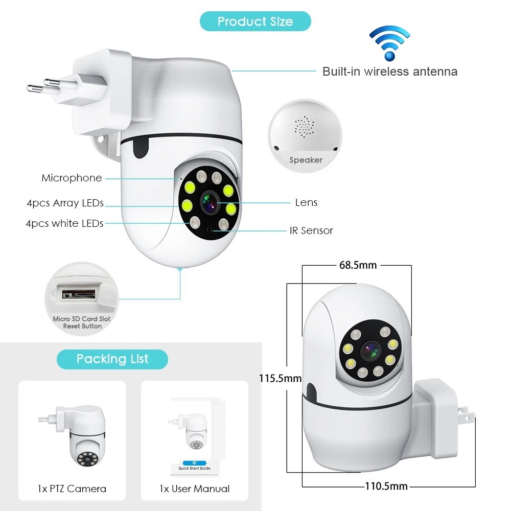 Tuya Wireless Camera IP HD Tuy - Home Cinema Panasonic ulasan dan harga