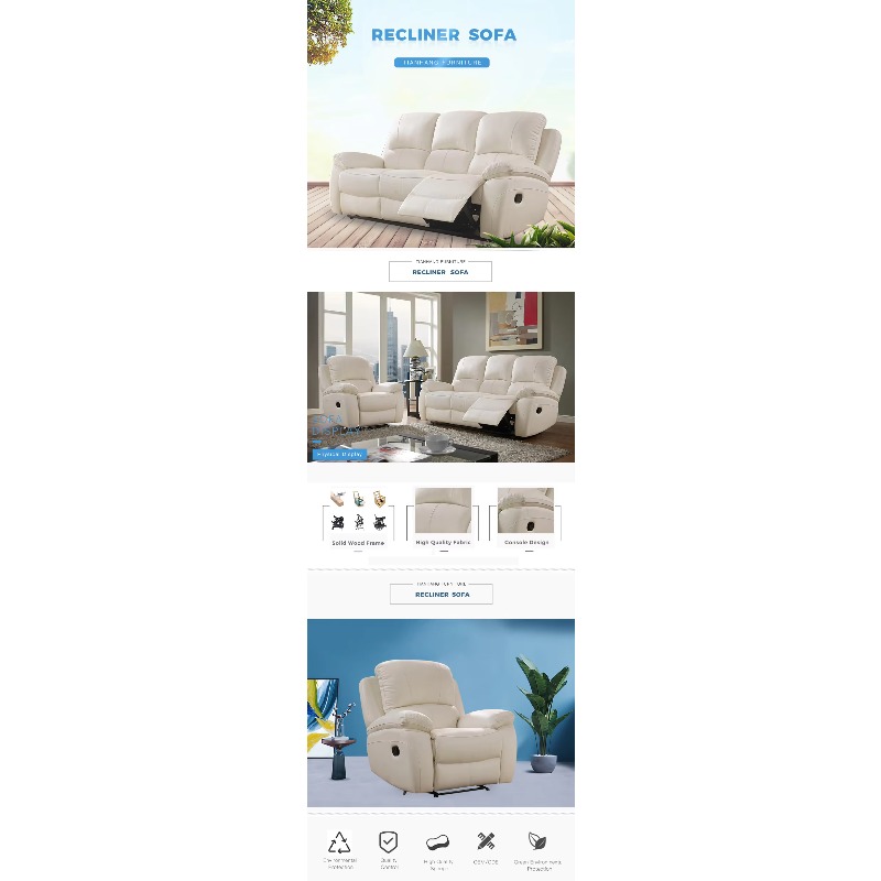 Modern Sofa Power Recliner Hom - Home Cinema Sofa ulasan dan harga