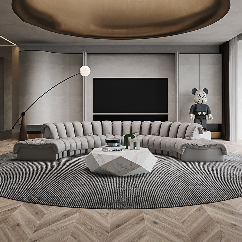 Artistic High End White Leathe - Home Cinema Sofa ulasan dan harga