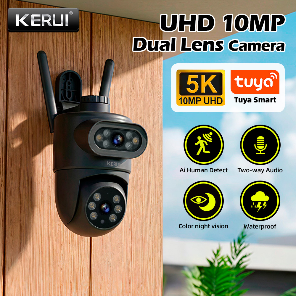 KERUI 5K 10MP HD Wifi PTZ  IP  - Home Cinema Wall Panels ulasan dan harga