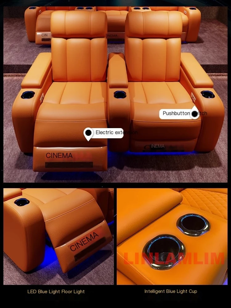 Linlimlam Luxury Genuine Leath - Home Cinema Recliner Chairs ulasan dan harga
