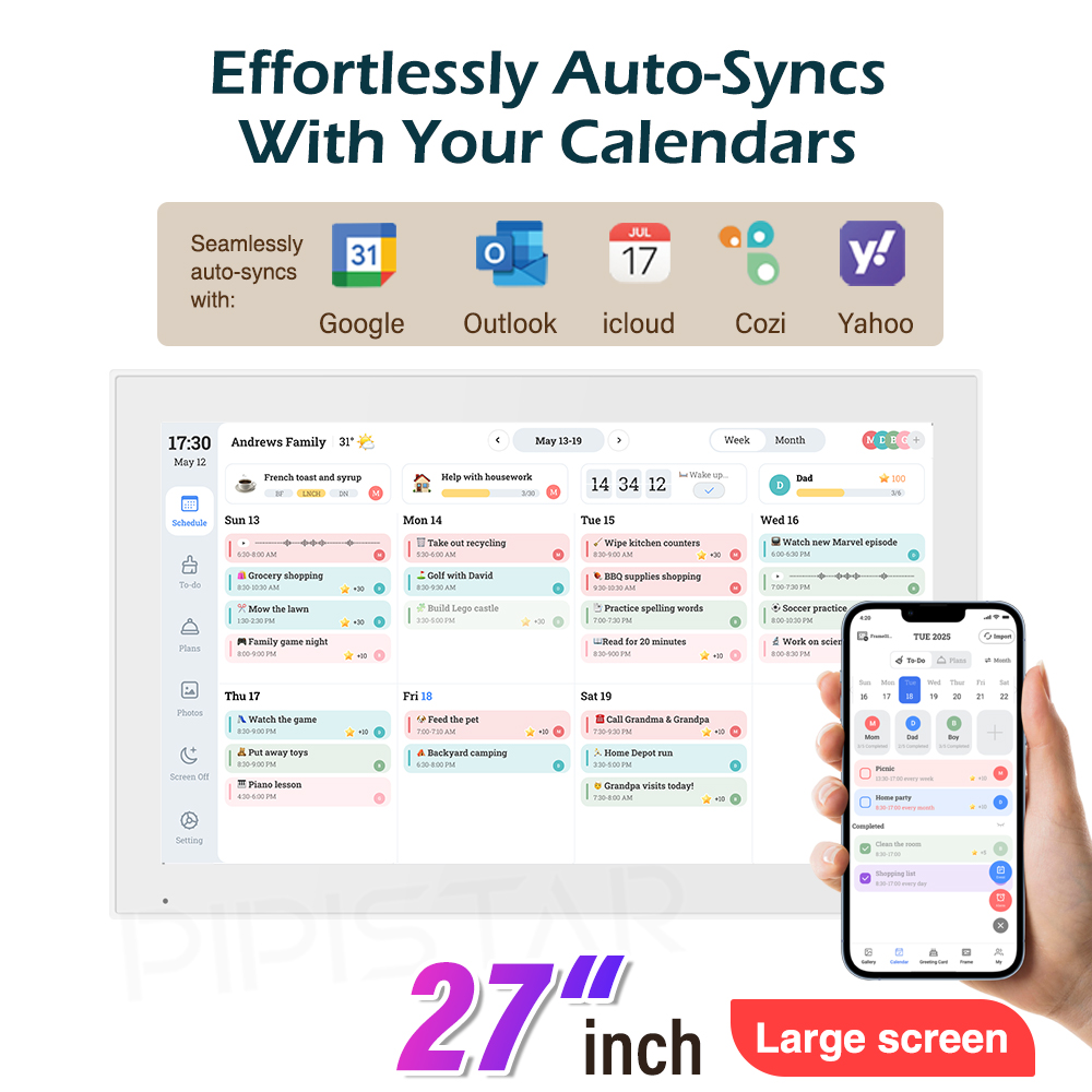 Smart Digital Calendar 27inch  - Home Cinema Wall Panels ulasan dan harga