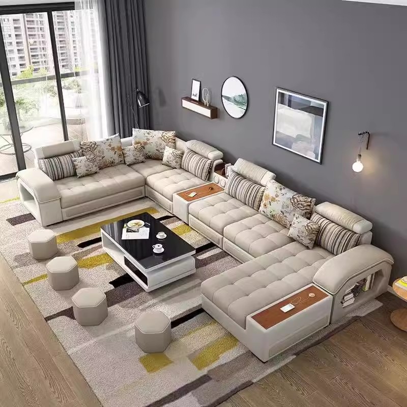 Linlamlim U-Shaped Sectional F - Home Cinema Sofa ulasan dan harga