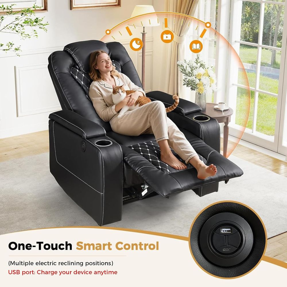 Power Recliner Chair with USB  - Home Cinema Recliner Chairs ulasan dan harga