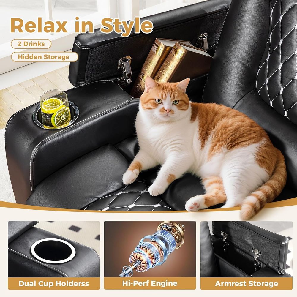 Power Recliner Chair with USB  - Home Cinema Recliner Chairs ulasan dan harga
