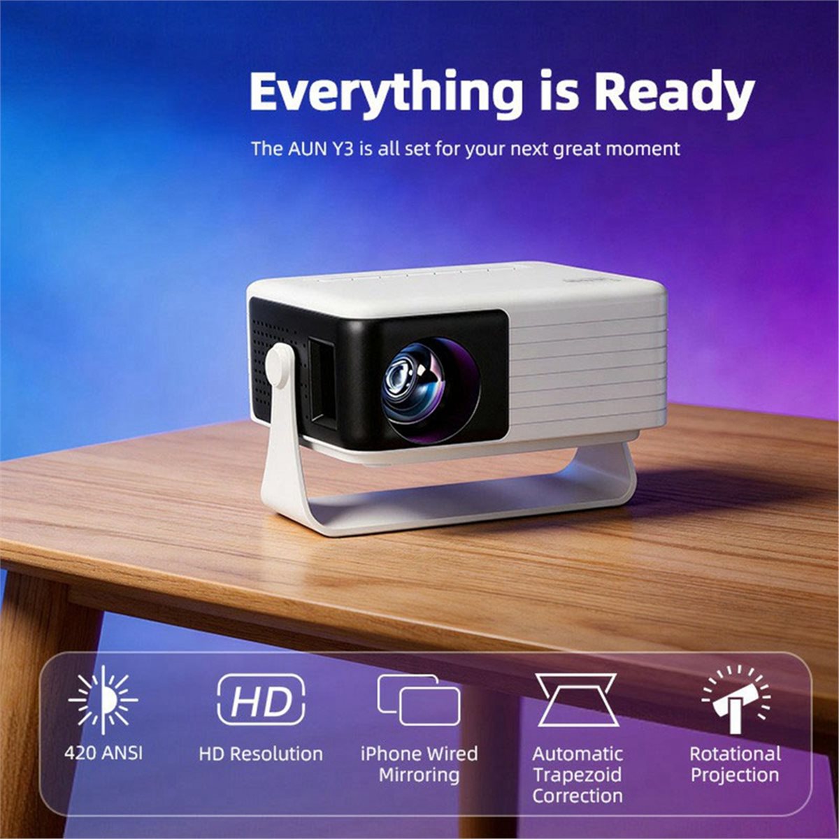 L70A Y3 Mini Projector Portabl - Home Cinema Mini ulasan dan harga