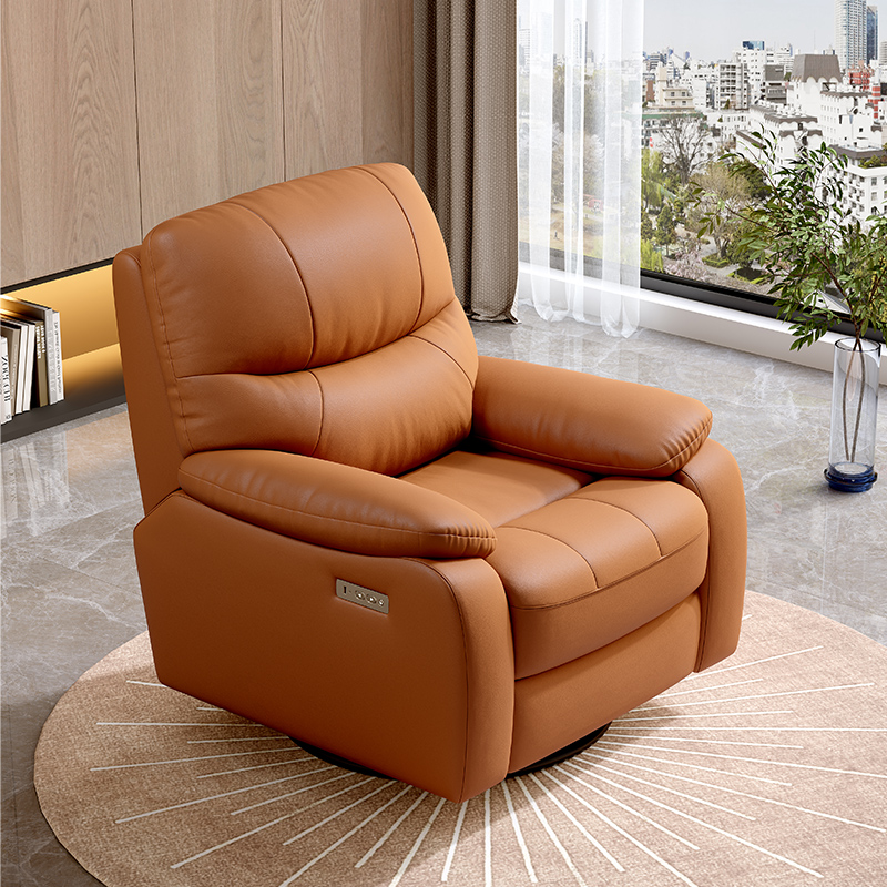 Rotatable recliner leather liv - Home Cinema Recliner Chairs ulasan dan harga