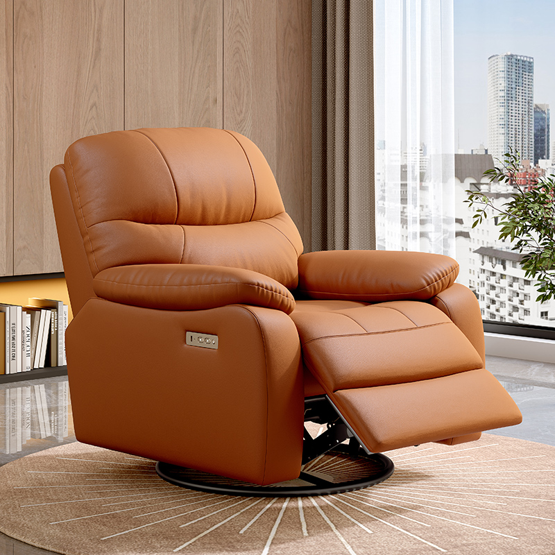 Rotatable recliner leather liv - Home Cinema Recliner Chairs ulasan dan harga