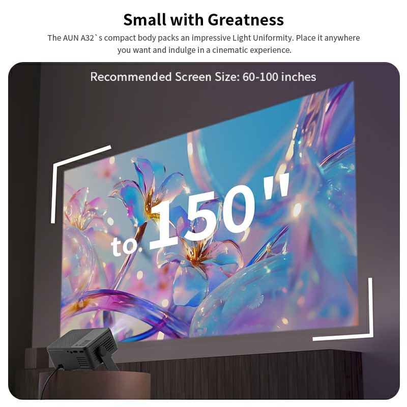 AUN Android Projector A32 Pro  - Home Cinema Mini ulasan dan harga