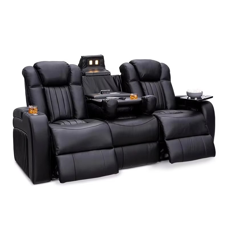 Leather Recliner Sofa Sets Pow - Home Cinema Recliner Chairs ulasan dan harga