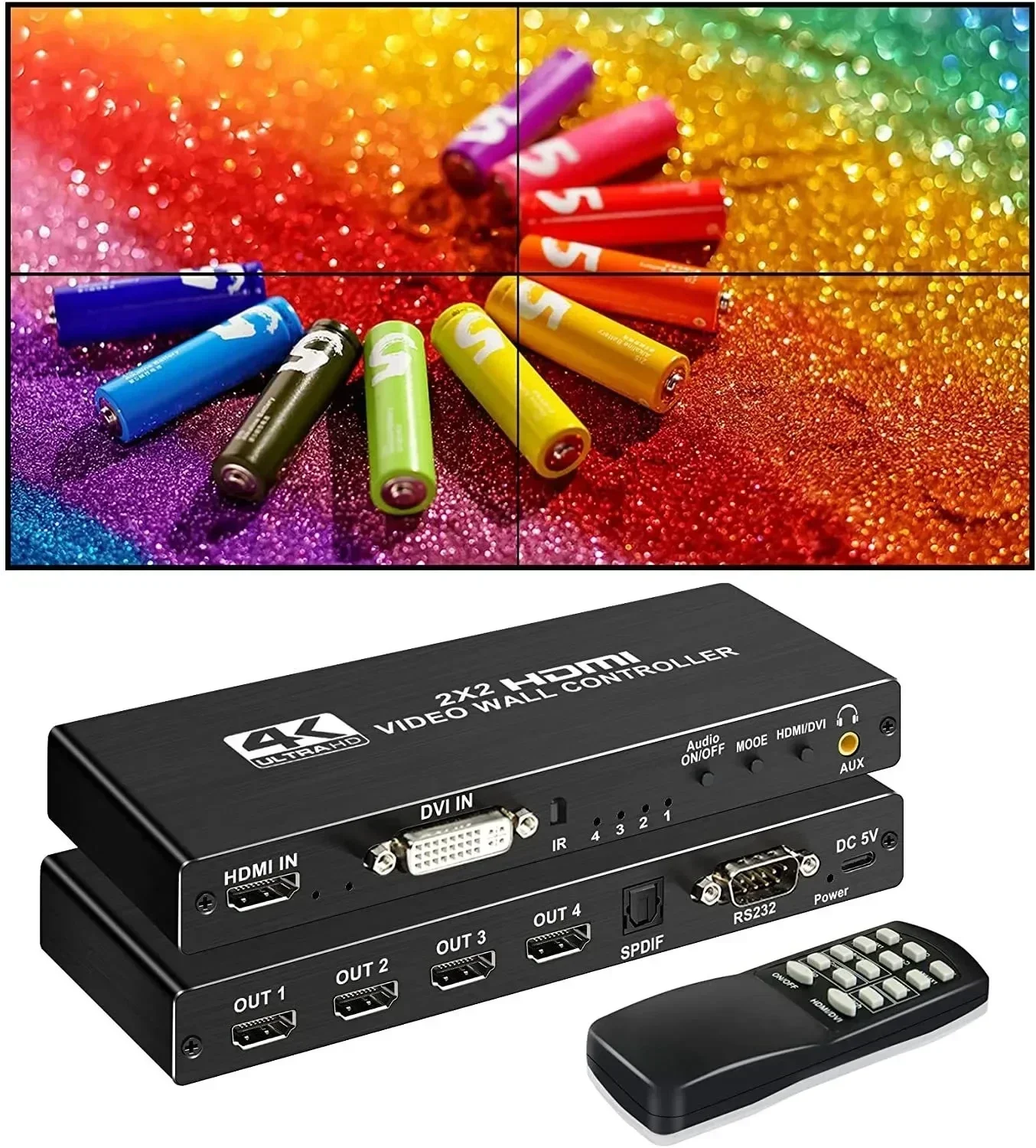 4K HDMI Video Wall Controller  - Home Cinema Wall Panels ulasan dan harga